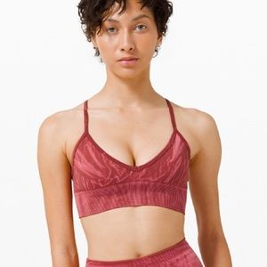 LULULEMON ebb to street bra A/B wash red
